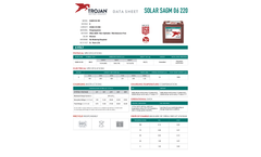 Trojan - Model SAGM 06 220 - Deep-Cycle Solar AGM Batteries Brochure