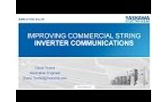 Webinar: Improving Commercial String Inverter Communications Video