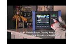 Hioki PQ3100 Power Quality Analyzer: Manage power quality with the PQ ONE bundled application - Video