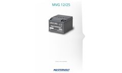 Mastervolt - Model MVG 12/25 - Gel Battery - Brochure
