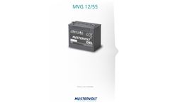 Mastervolt - Model MVG 12/55 - Gel Battery - Brochure