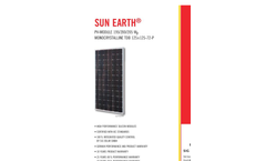 SUN EARTH - TDB 125x125-72-P - Monocristalline PV Module Brochure