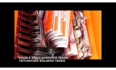 Plastic Reel Double Shaft Shredder TBS600 - Video