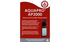 AquaPro - Model AP2000 - Portable Photometer  - Brochure