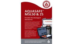 AquaSafe - Model MSL50 - Portable Microbiological Laboratories Kit- Brochure
