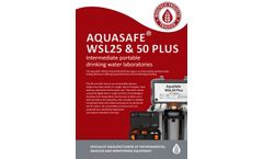 Aquasafe - Model WSL25 Plus - Intermediate Portable Drinking Water Laboratories Kit - Brochure