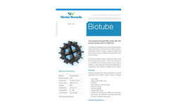 Warden Biomedia - Model Biotube - Tube Shaped Biological Filter Media - Brochure
