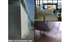 Smoke generator device for leak testing & building envelope testing