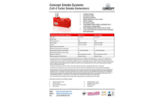 Concept Smoke Systems Colt 4 Turbo Smoke Generators - Brochure