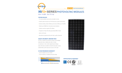 Motech - Model XS72 Series - Mono-Crystalline Solar Module - Datasheet