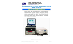 PET - Model IQE1100 - Internal Quantum Efficiency Measurement System - Spec Sheet