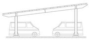 Double Row Long Span Solar Carport