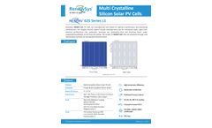 RESERV - Model 625 Series L1 - Multi Crystalline Silicon Solar PV Cells Datasheet