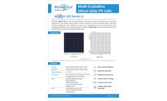 RESERV - Model 625 Series L2 - Multi Crystalline Silicon Solar PV Cells Datasheet