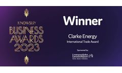 Clarke Energy Receives International Trade Award