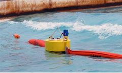 DESMI - Smart Boom - Oil Spill Containment Boom with the Boom Guard Monitoring Buoy