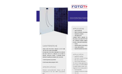 Fototherm - Model CS Series - Thermo Photovoltaic Modules - Brochure