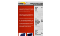 Ensol - Model EM2V/2,0 Al-Cu - Flat Solar Collector - Brochure