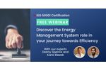 [Webinar] ISO 50001 Certification The Energy Management System Role in your Journey towards Efficiency ?