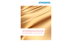 Gasokol - Model tecSol / tecSolXL - High-Performance Solar Collectors Brochure