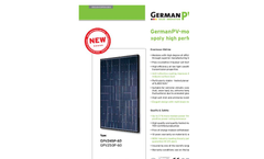 GermanPV - Model GPV250/260P-60 - Poly Crystalline High Performance PV Module Brochure