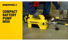 Cordless Battery Powered Hydraulic Pumps SC-Series (Metric) | Enerpac - Video