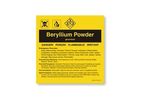 Beryllium Powder Label