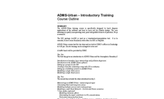 CERC - ADMS-Urban Introductory Training Course - Outline