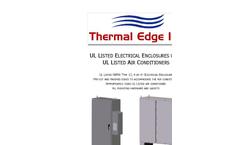 Thermal Edge - Model A2AD120 - Air to Air Heat Exchanger Brochure