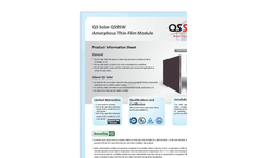 QS Solar - Model QSM6-72/320-335 - Mono Crystalline Silicon Solar Module Brochure