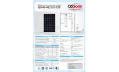 QS Solar - Model QSM6-48/210-220 - Mono Crystalline Silicon Solar Module Brochure