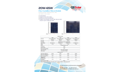 QS Solar - Model 20W-65W - Poly Crystalline Silicon Module Brochure