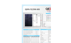 QS Solar - Model QSDGP/255-265Wp - Double Glass Poly Crystalline Silicon Solar Module Brochure