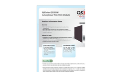 QS Solar - Model QSP6-48/200-210 - Poly Crystalline Silicon Solar Modules Brochure