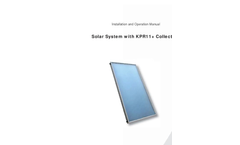 Model KPR11+ - Solar Collector Brochure