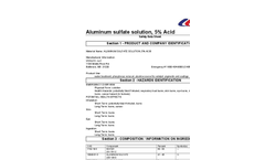 SDS – Aluminum Sulfate Solution 5% Acid MSDS