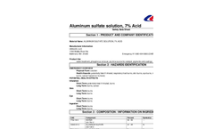 SDS – Aluminum Sulfate Solution 7% Acid MSDS