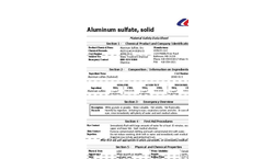 Aluminum Sulfate Solid - Technical Data Sheet