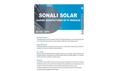 Model SS 100 to 105 - Building Integrated Photovoltaics Modules (BIPV)  Brochure