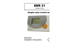 TA - Model ESR21 - Simple Solar Controller - Brochure