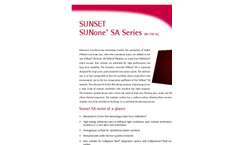SUNone - Model SA Series - Frameless Laminate Modules Brochure
