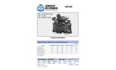 Annovi-Reverberi - Model AR252-SP/SGC - Semi-Hydraulic Two Diaphragm Alternating Volumetric Pump - Manual