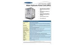 Flowplant - Model HPU - Water Hydraulic Power Units - Datasheet