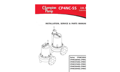 Model CP4NC-SS - Submersible Non-clog Sewage Pump - Manual