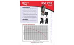 Sewage Pump CPW 1/2HP 
