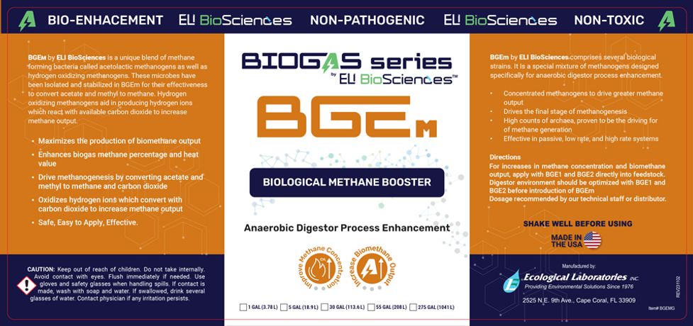 Ecological - Model BGE M - Biological Methane Booster