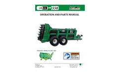 HR 550 Hydra-Ram Manure Spreader - Operation and Parts Manual
