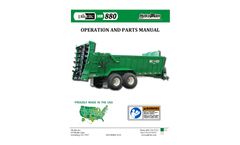 HR 880 Hydra-Ram Manure Spreader -  Operation and Parts Manual