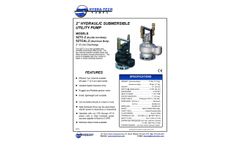 Hydra-Tech - Model S10T - 10??? Hydraulic Submersible Vortex Flow Trash Pump - Specifications Sheet