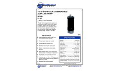 Hydra-Tech - Model S1.5A - 1 1/2??? Hydraulic Submersible Slim-Line Dewatering Pump - Specifications Sheet